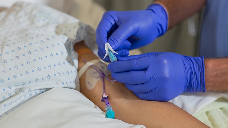 <h3>CONNECT the catheter</h3>
<p>Connect securely to deliver infusions to help ensure safe and consistent medication delivery. Use needle free connectors designed to help reduce the risk of infectious complications.</p>
<ul><li><a href="/content/bd-com/emea/uk/en-uk/products-and-solutions/solutions/capabilities/needle-free-connectors.html" title="Needle-Free connectors " target="_self" rel="noopener noreferrer">Needle-free connectors</a></li></ul>
<p><a href="#contactus" target="_blank" rel="noopener noreferrer">Let us help identify potential gaps to improve clinical practice in your facility &gt;&gt;</a></p>
<p> </p>
