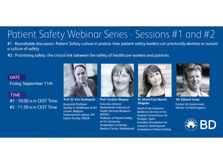 patient safety webinar series sessions on safety culture, speakers and programme 2020