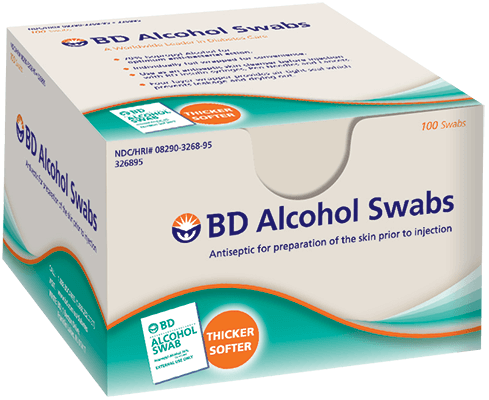 BD Medical 326895 Toallitas con alcohol, 70% alcohol isopropílico, paquete  de 1200
