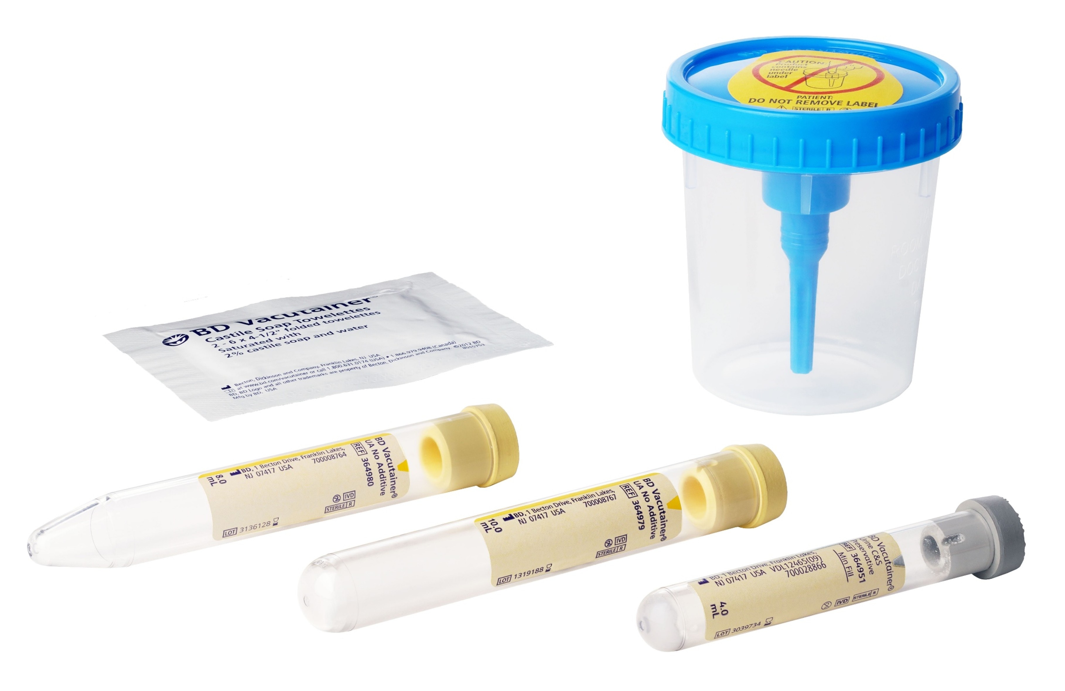 BD Vacutainer® Urine Complete Cup Kit (3-tube) Conventional