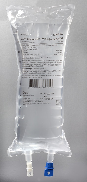 Sodium Chlorure 0,9% Stérile Apyrogène Otec 1 L (Carton De 10