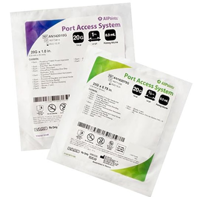 AllPoints™ Port Access System - SafeStep™ Huber Needle Set, 20 G x