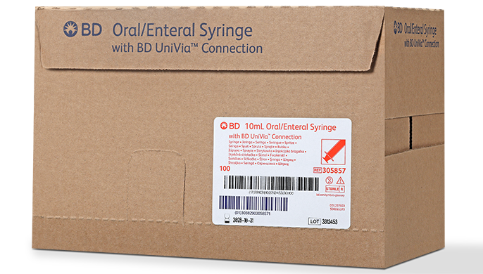 Unidex Injection 10 mL BD® Enteral Syringe with BD® UniVia™ Connection - 305857 | BD