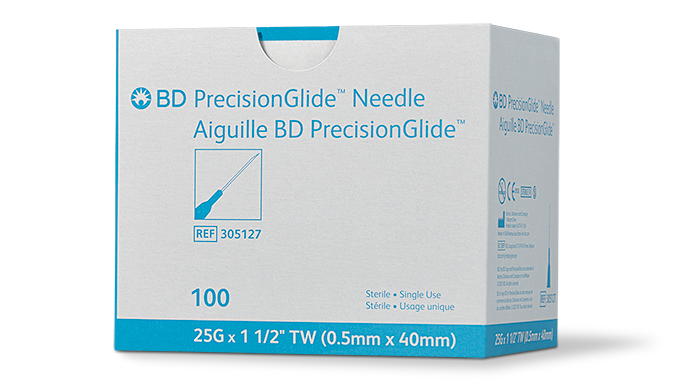 25 G x 1-1/2 in. BD PrecisionGlide™ Needle - 305127 | BD