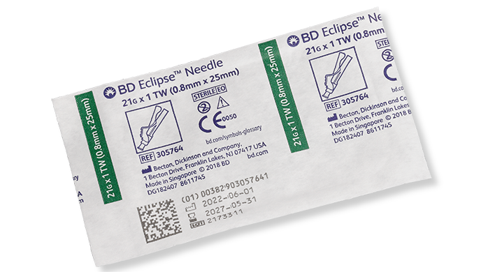 BD Eclipse™ Needle 21 G x 1 in. - 305764 | BD