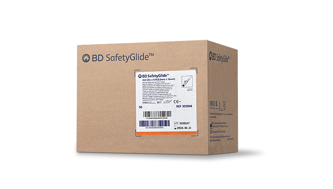 BD SafetyGlide™ Needle 25 G x 5/8 in. with 3 mL Syringe - 305904 | BD