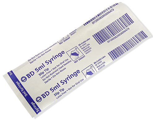 5 mL BD® Luer Slip Tip Syringe only - 309647 | BD