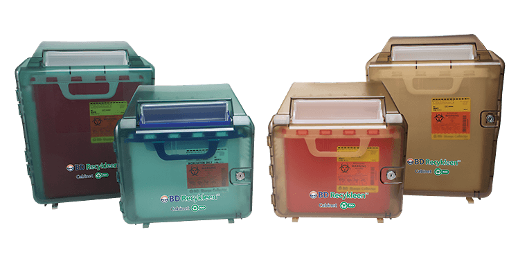 BD Recykleen™ Sharps Container Locking Wall Cabinet, 2/3 gal