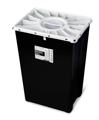 BD® PGII Sharps Container, 18 gal, duo port access lid, black