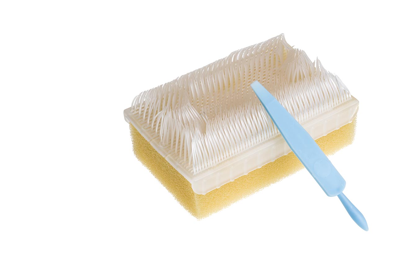 BD EZ Scrub™ 160 Surgical Scrub Brush/Sponge with Nail Cleaner, Green