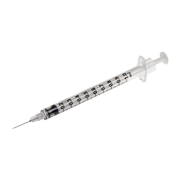 BD PlastipakT Sub Q Syringe 1 ml with needle