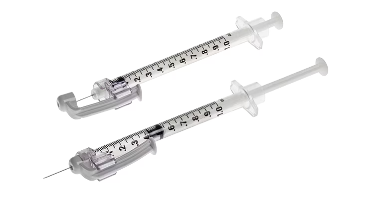 BD SafetyGlide™ syringe with integrated needle_305945