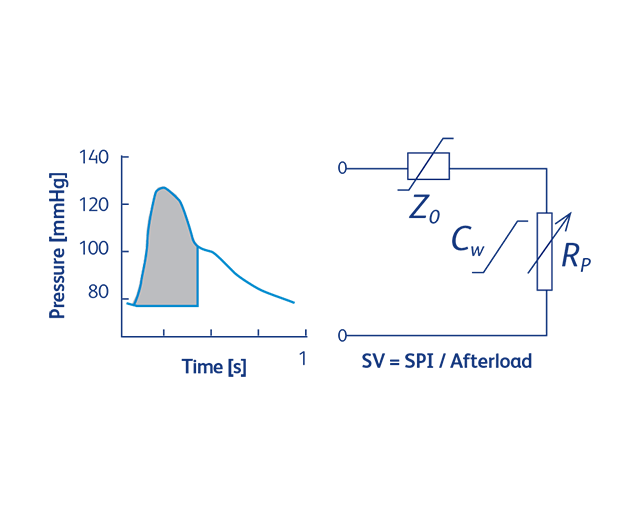 Cardiac output calculation illustration
