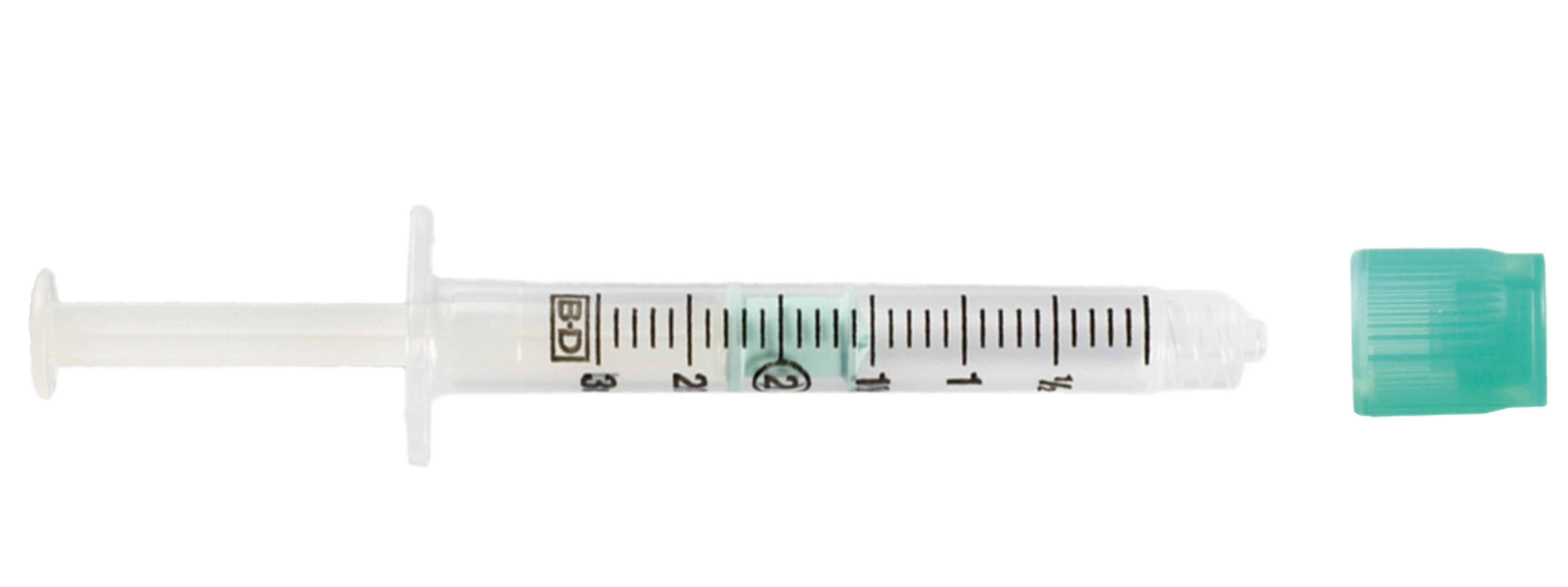 BD Preset™ Arterial Blood Syringe with numbered highlighted areas showing advanced blood collection technology