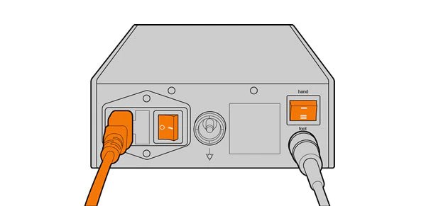 <h5>STEP ONE:</h5>
<p>Connect power cord</p>
