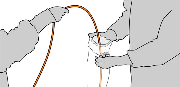 <h5>STEP THREE:</h5>
<p>Drape motor and drive system</p>
