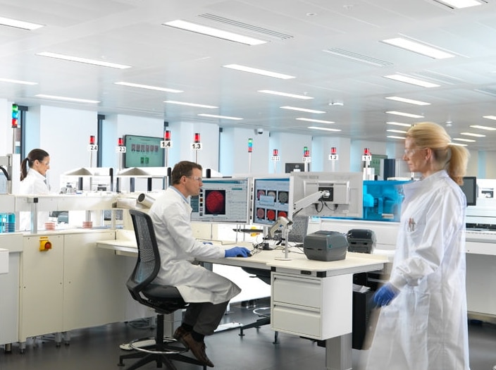 BD Kiestra in a lab with lab technicians
