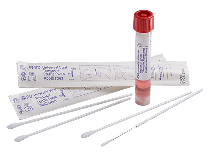 BD Universal Viral Transport container and swabs