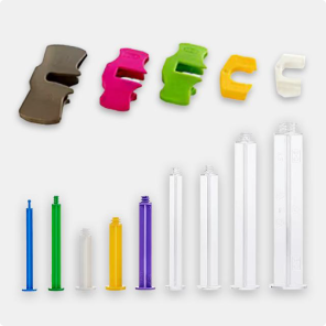 Colorful backstops and plunger rods