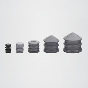 Various stoppers in gradient sizes