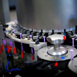 Automated Pharmaceutical Vial Filling Machine in Operation