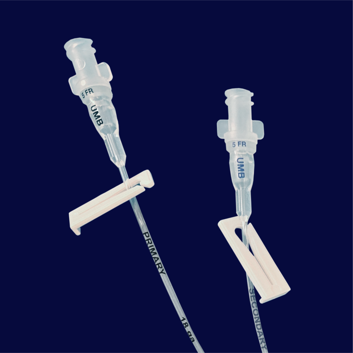 Medical catheter tubing with labeled connectors