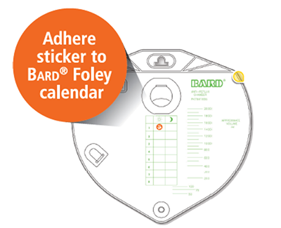 SureStep Post Insertion Foley Care orange sticker