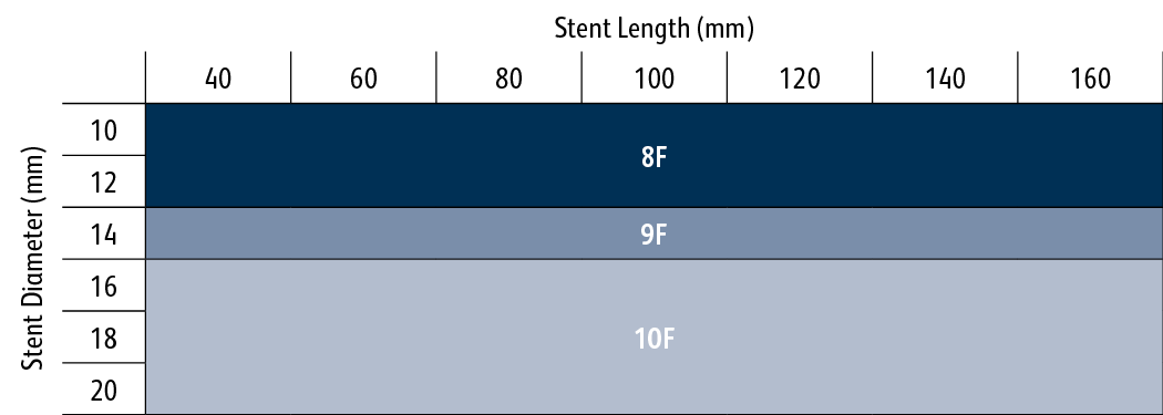 stent chart